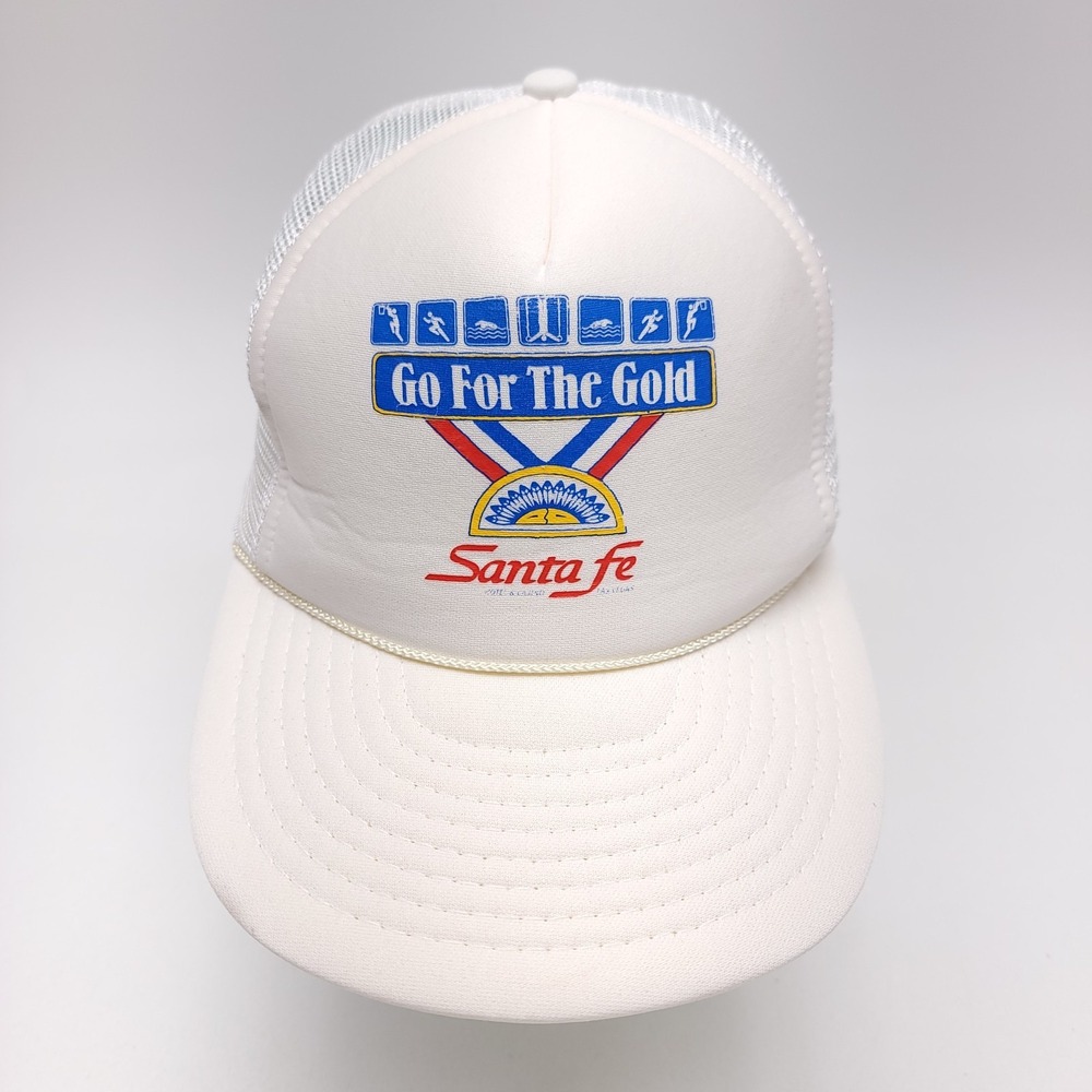 Vintage Santa Fe Station Casino Hat Vegas‎ Nevada Cap Snapback Trucker White